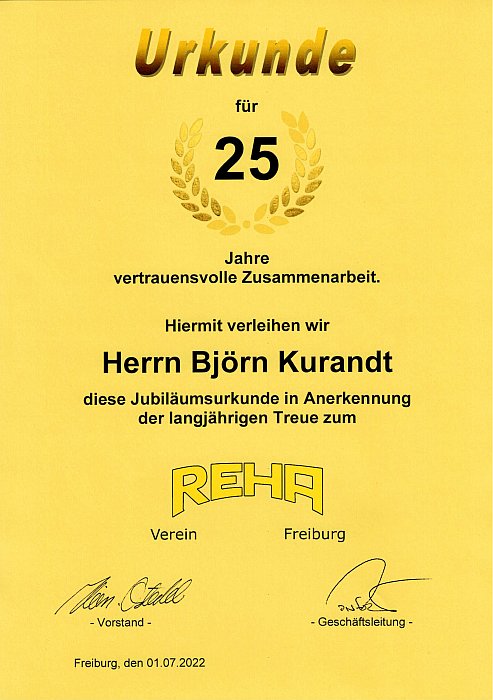 Hr. Kurandt 25 Jahre