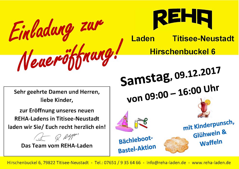 Einladung zur Neueröffnung