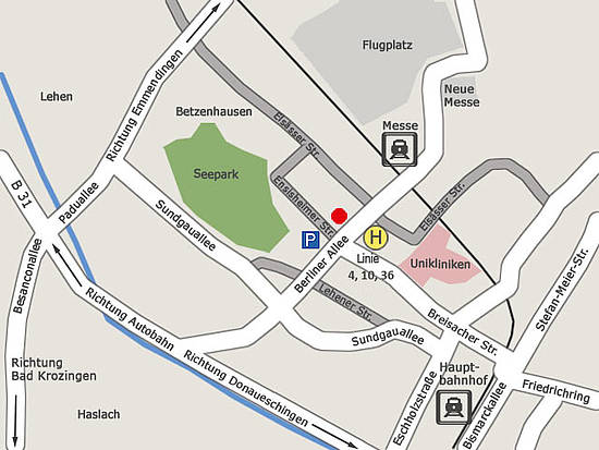 Anfahrt Freiburg
